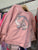 Hux pink dinosaur jumper Sz 8 EEUC