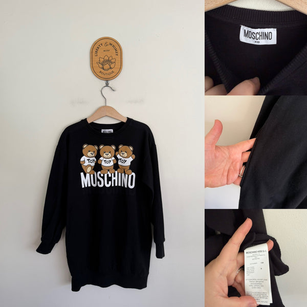 Moschino black fleece jumper dress Sz 8 EEUC worn twice