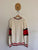 Gucci cream chunky cotton knit web cardigan Sz 10 as new