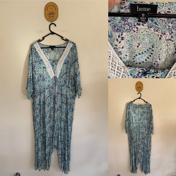 BeMe paisley hanky hem dress Sz 18 as new