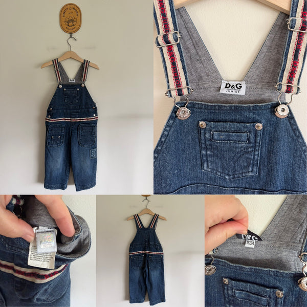 Dolce & Gabbana lined denim overalls Sz 18-24m VGUC