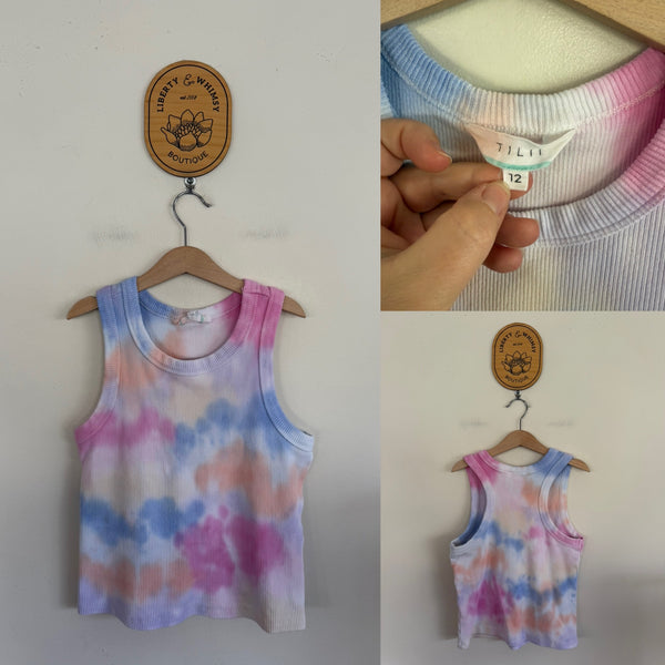 TILII tie-dye tank Sz 12 VGUC