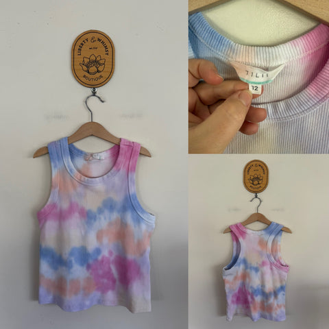 TILII tie-dye tank Sz 12 VGUC