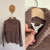 TILII soft brown turtleneck jumper Sz 9 as new