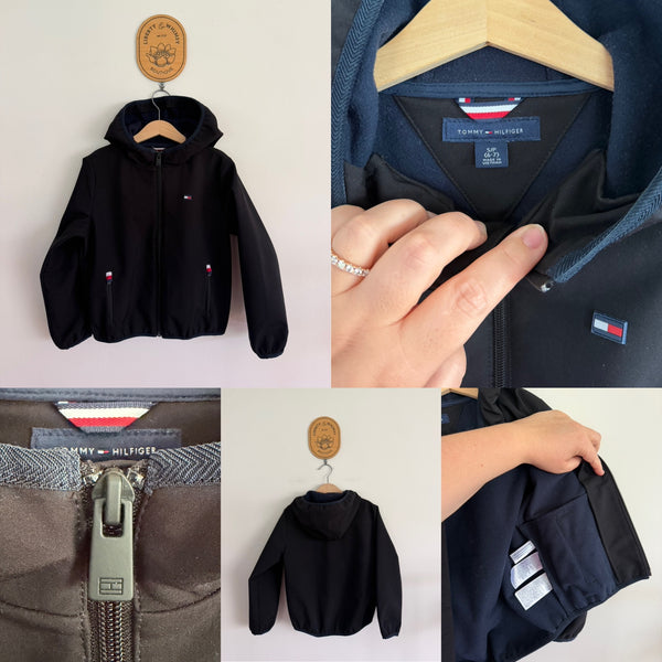 Tommy Hilfiger fleece-lined hooded jacket Sz 6-7 EUC worn twice
