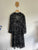 Autograph l/s black & white print sheer dress Sz 18 NWOT