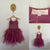 Tutu du Monde dark pink tulle dress Sz 2-3 VGUC