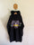 Kenzo Kids l/s black hooded fleece jumper dress Sz 14 worn once, small nick in shoulder has been mended as pictured