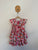 Origami pink floral ruffle dress Sz 6 as new/EUC