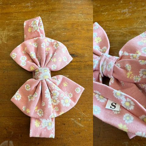 Pink floral Sz S bow 17cm 0-6m NWOT