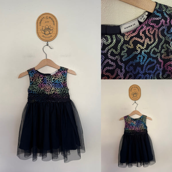 Name It sequin tulle dress Sz 9-12m (seems generous) NWOT