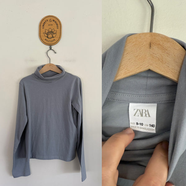 Zara Girl l/s grey skivvy Sz 9-10 NWOT
