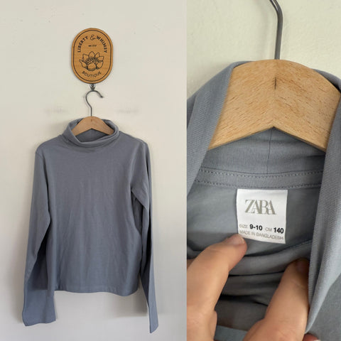 Zara Girl l/s grey skivvy Sz 9-10 NWOT