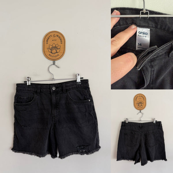 Anko grey denim shorts Sz 14 as new (washed only)
