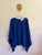 Willow Tree cobalt stretch cotton poncho One Size RRP $69.95 NWT