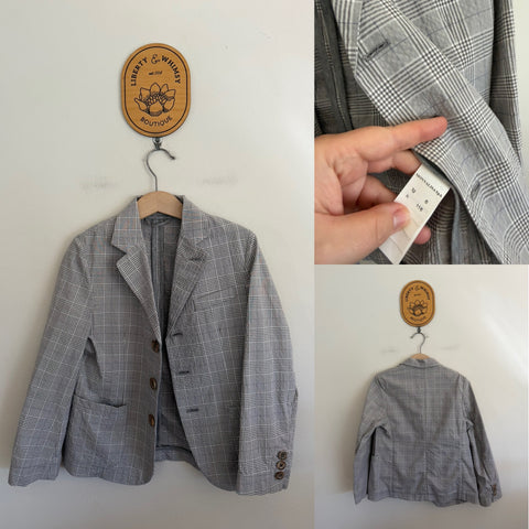 Hitch-Hiker by Monnalisa check blazer, vest and shorts set Sz 6 as new