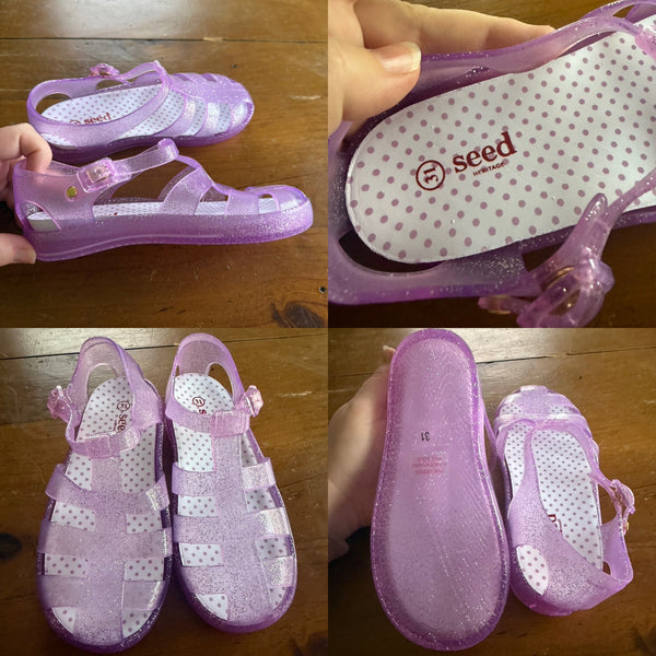 Seed purple jellies Sz 31 NWOT