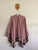 Basque pink/brown soft knit poncho cape One Size RRP $79.95 NWT