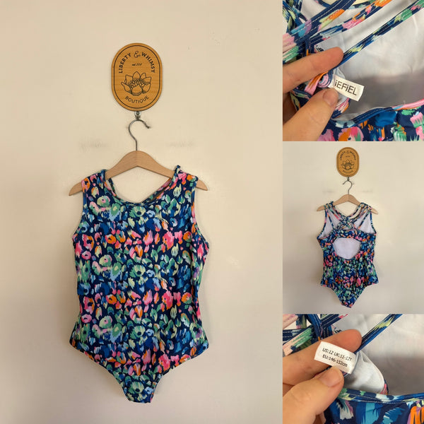 iEFiEL floral one piece swimmers Sz 11-12 as new (appear unworn)