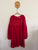 Chloe l/s red lace dress Sz 12 as new but 1cm mended at hem as pictured