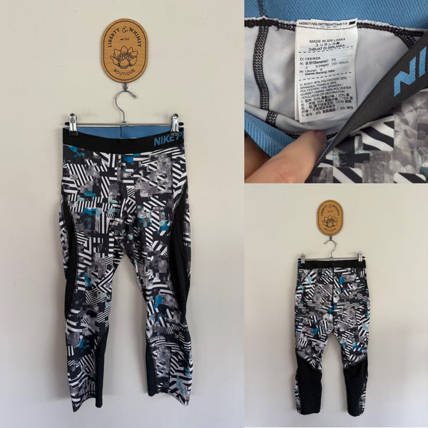 Nike crop tights Sz S or 12 girls EEUC