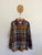 Burberry l/s brown check collared shirt Sz 14 EUC