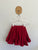 Paper Wings red cord bustle skirt Sz 4 as new (appears unworn)