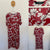 Sara maroon floral dress Sz 18 as new worn once