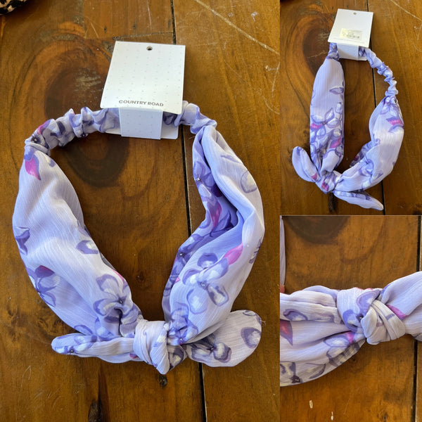 Country Road violet flower headband Child O/S NWT