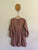 Burberry l/s tan floral dress Sz 8 as new