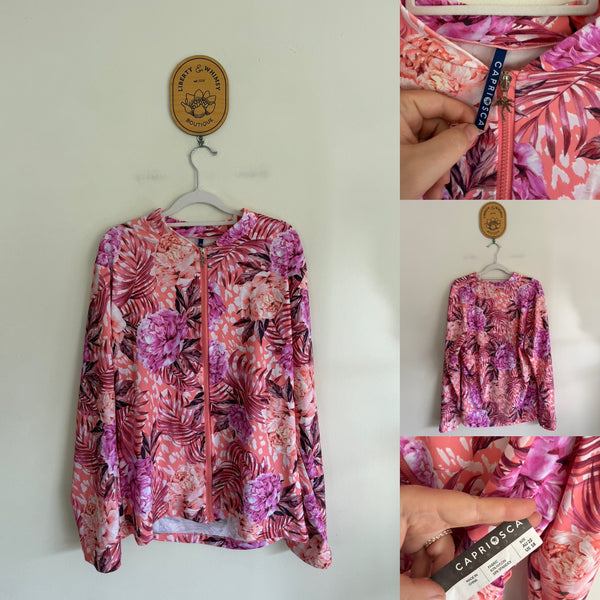 Capriosca l/s rash vest Sz 22 but best fit 20 imo RRP $130 as new (unworn)