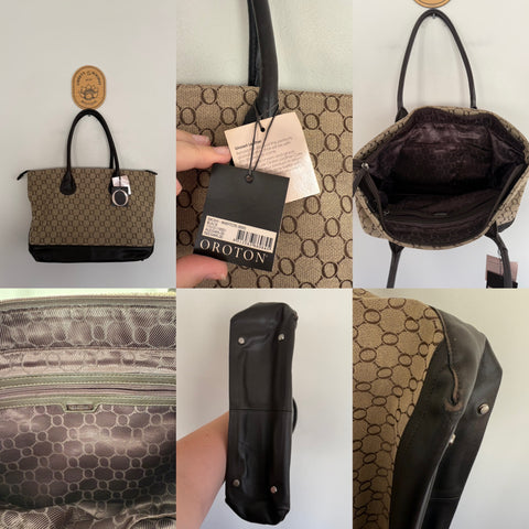 Oroton “Ebony” brieftote RRP $495 EUC only used a couple of times, light wear on base as pictured