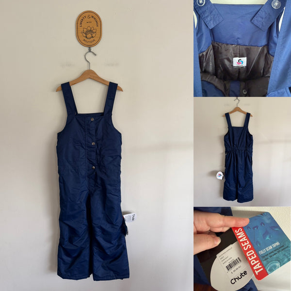 Chute navy ride snow overalls Sz 6 RRP $99.99 NWT