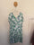 Autograph green/white tiered dress Sz 16 as new