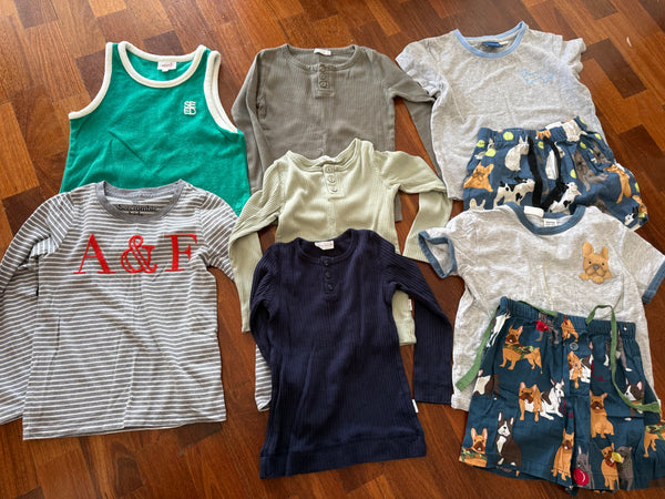 10pc sizes 3-5 boys clothes play bundle - Seed, Abercrombie, Jamie Kay, Peter Alexander