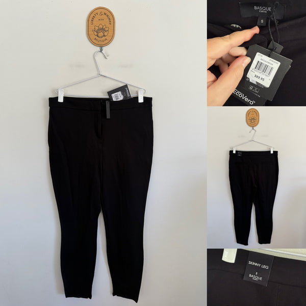 Basque Curve black pants Sz S NWT