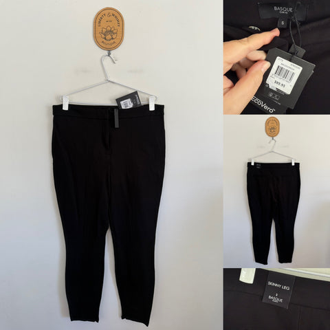Basque Curve black pants Sz S NWT