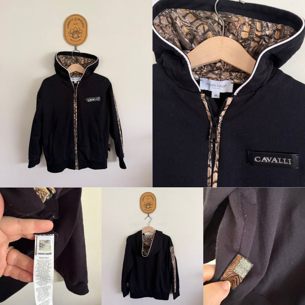 Roberto Cavalli 2pc hoodie and shorts set Sz 6 EUC