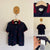 Gucci navy embroidered bees polo shirt Sz 8 EEUC
