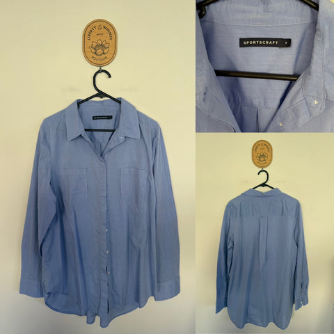 Sportscraft l/s blue shirt Sz 16 NWOT