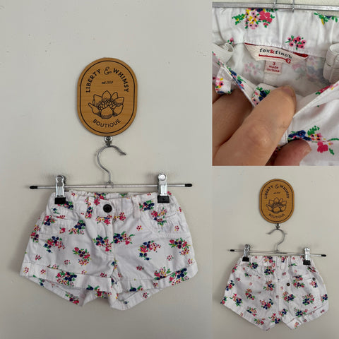Fox & Finch floral shorts Sz 3 EUC