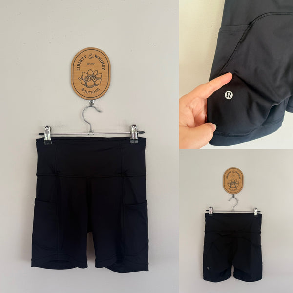 Lululemon black shorts Sz 4 women’s (Sz 10 girls) as new