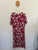 Sara maroon floral dress Sz 18 as new worn once