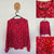 Tokito l/s red floral blouse Sz 12 NWOT