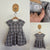 Origami check pocket dress Sz 2 as new