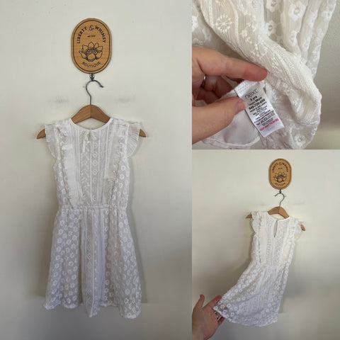 Next white embroidered dress Sz 3 as new