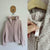 SKIMS pale pink fluffy hooded jacket Sz 8-10 VGUC