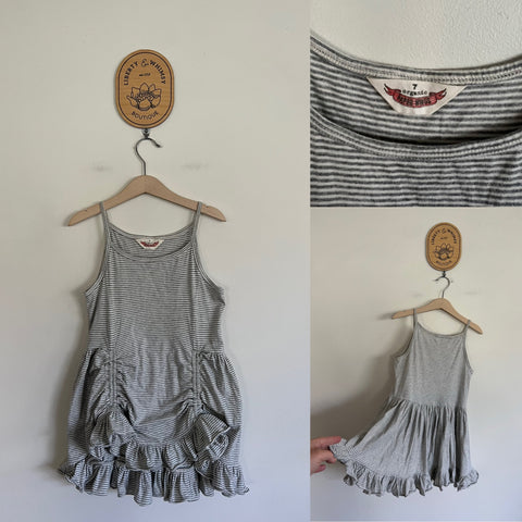 Paper Wings vinty stripe bustle top Sz 7 EEUC
