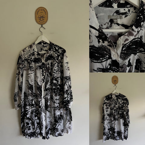 Yarra Trail soft cotton button up tunic Sz 20 NWOT