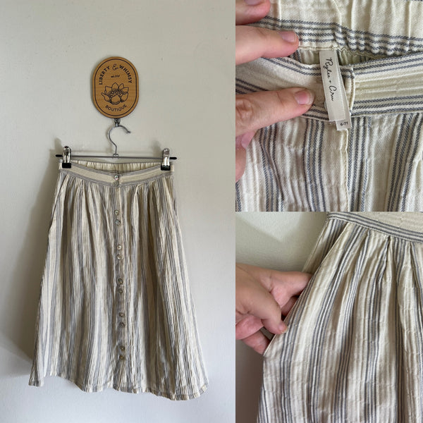 Rylee + Cru stripe maxi skirt Sz 6-7 NWOT